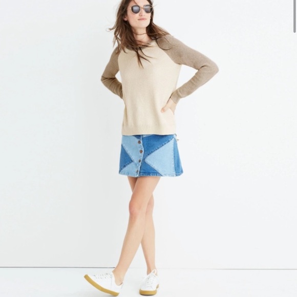 Madewell province cream cross back knit sweater - Picture 2 of 6